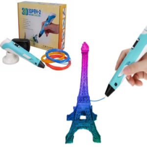 Stilou  pentru Desenat In Spatiu 3D, 3DPEN-2, Pentru Incepatori, Cu Afisaj Si Filamente Multicolor 0300ZD