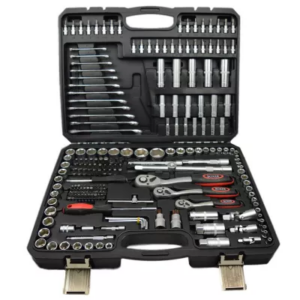 Trusa Chei Combinate, 216 Piese,  Chei Tubulare si  Chei Fixe cu Clichet, 03000