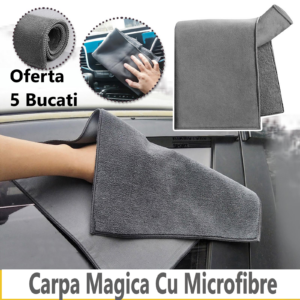 Oferta 5 Bucati Carpa Magica Tip Laveta,  Laveta Profesionala de Curatat Masina din Microfibre, Super Absorbanta