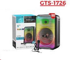 Boxa portabila GTS-1726, Bluetooth, Putere 20W,Lumini LED RGB, Audio HD, FM Radio, USB, AUX