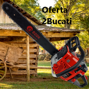 Oferta 2 Drujbe Profesionale EDON, Motofierastrau cu lant  pe Benzina 26W, 52 cm, Lungime 16 inch, EDC 5220, 3.5CP, consum redus