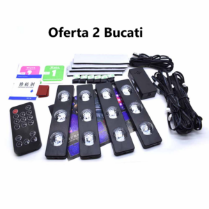 Oferta 2 Seturi Lumini Auto Interior Star Light pentru Scaune cu Telecomanda 0200ZD