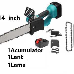 Drujba Motofierastrau cu Lant 14 inch, cu 1Lama, 1Lant si 1 Acumulator Lithium 15000 mAh, 4200rpm