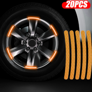 Folie 20 Benzi Portocalii Autocolante Reflectorizante