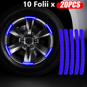 Oferta 10 Bucati x Folie 20 Benzi Albastre Autocolante Reflectorizante