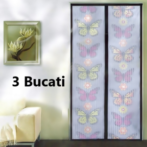 Oferta 3 Bucati x Plasa Magnetica Cu Fluturi Pentru Usa, impotriva insectelor