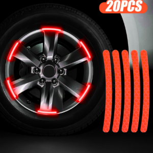 Folie 20 Benzi Rosii Autocolante Reflectorizante