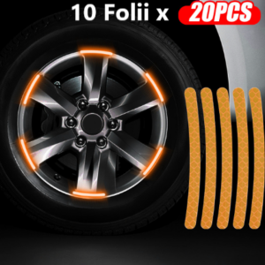 Oferta 10 Bucati x Folie 20 Benzi Portocalii Autocolante Reflectorizante