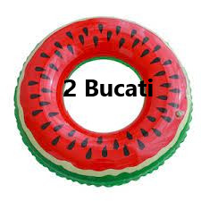 Oferta 2 Bucati x Colac de inot gonflabil pentru copii, in forma de pepene, diametru 60 cm