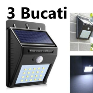 Oferta 3 Bucati x Lampa Solara de Perete Aplica Led, cu Senzor de Miscare