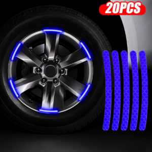 Folie 20 Benzi Albastre Autocolante Reflectorizante