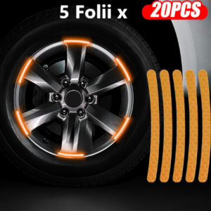 Oferta 5 Bucati x Folie 20 Benzi Portocalii Autocolante Reflectorizante