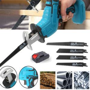 Fierăstrău Tip Sabie, Soricel Fără Fir Pentru Taiat si Toaletat Gradina, cu 1 Acumulator si 4 Lame Incluse