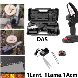 Mini Drujba Fierastrau DAS, 4inch - cu 1 Lant, 1 Lama, 1 Acumulator si Incarcator, Plus Geanta de Transport, 24 V, 5Ah