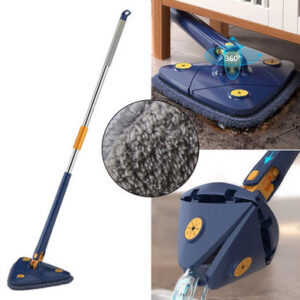 Mop cu Cap Triunghiular, Reglabil, rotire 360 grade + 2 Lavete Microfibra 0150BSL