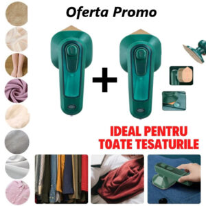 Oferta 2 Bucati x Mini Fier de Calcat cu Abur, Mini Iron Portabil 2in1 0300BSL