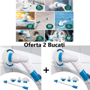 Oferta 2 bucati x Perie Multifunctionala Pentru Toate Suprafetele, Perie electrica de curatat faianta, gresie, cada 01000BSL
