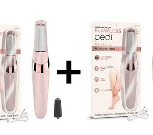 Oferta 2 Bucati x Pila Electrica Pentru Calcaie, Flawless Pedi, Ajuta la Indepartarea Bataturilor