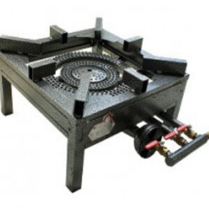 Pirostrie cu Patru Picioare, Patrata, cu 3 Arzatoare din Fonta