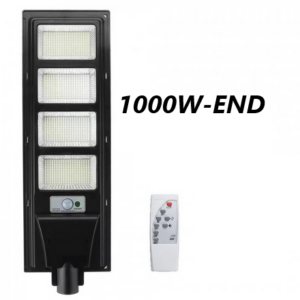 Lampa Solara Stradala, 1000W END, cu 4 Casete Led, cu Incarcare Solara, cu Telecomanda, 01500END