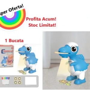 Proiector Pentru Desen in Forma de Dinozaur Albastru 0150