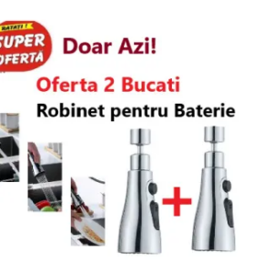 Oferta Promo 2 Bucati x Prelungitor Flexibil Universal Pentru Robinet, Cap Rotativ 360°