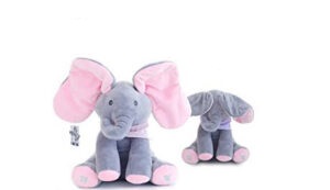 Jucarie Interactiva Elefant Peek A Boo Gri - Roz