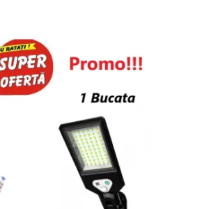 Lampa solara de perete, Sensor Street Lamp cu 60 leduri, Telecomanda Inclusa
