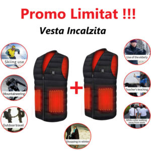 Oferta 2 Bucati x Vesta Termica Unisex Incalzita Electric prin usb