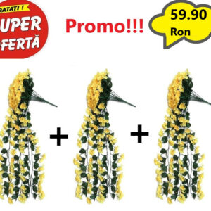 Oferta 3 Bucati x Ghirlanda Orhidee Curgatoare - Galben, Flori Artificiale, Flori Suspendate