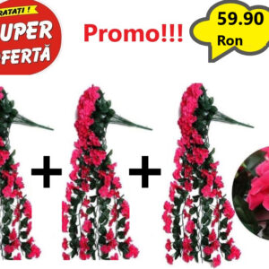Oferta 3 Bucati x Ghirlanda Orhidee Curgatoare - Rosu, Flori Artificiale, Flori Suspendate