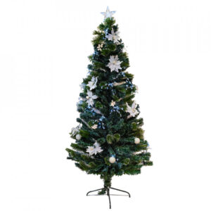 Brad artificial, cu intalatie , fibra optica si decoratiuni, culoare verde, dimensiune 210cm , TP1016-210-BLAU