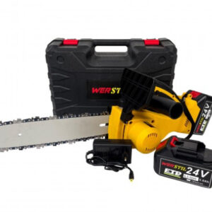 Drujba Mini- DRUJBA ELECTRICA WERSTIL LAMA 30CM, CU 2 ACUMULATORI 24V, 5AH, GALBENA