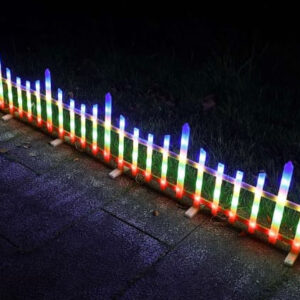 Gardulet Decorativ cu 160 Led-uri, Lumina Multicolora, 3m Lungime, Model Piramdal