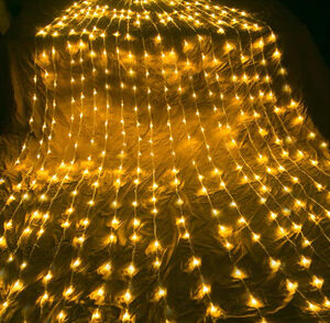 Instalatie 6013 - Perdea Ploaie Alb Cald 3m x 3m, Multiple Jocuri de Lumini