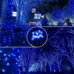 Instalatie de Craciun 5022, Model V8 Mat, Rola 100m, Led-uri Albastre, Multiple Jocuri de Lumini