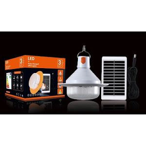 Lampa solara camping, reincarcabila portocalie