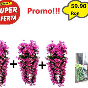 Oferta 3 Bucati x Ghirlanda Orhidee Curgatoare - Fuchsia, Flori Artificiale, Flori Suspendate