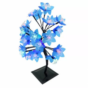 Pomisor Decorativ 20L Albastru, Pomisor cu 20 Leduri Multicolore, 35 cm