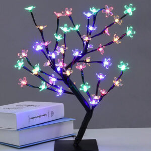 Pomisor Decorativ 36L, Pomisor de Craciun cu 36 Led-uri Multicolore, Model Bonzai