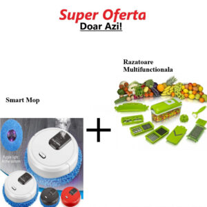 Promo!!! Smart-Mop, Robot Pentru Curatenie cu Functie de Umidifcator + Razatoare Multifunctionala