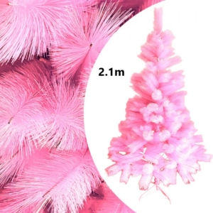 Pin Artificial de Craciun, Roz, Pin  Lucios, inaltime 210cm