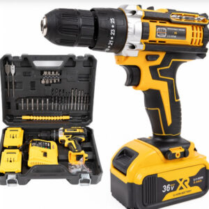 Trusa Bormasina cu percutie German Meister, 36V, 5Ah, 2 acumulatori, Incarcator, Accesorii