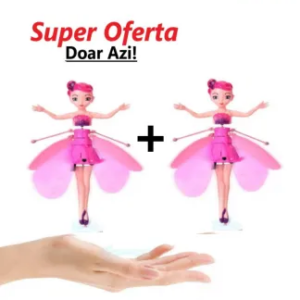 Oferta 2 Bucati x Papusa Zana Zburatoare Tip Drona, cu incarcare USB