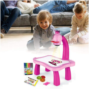 Masuta Roz Pentru Desenat cu Proiector Holografic si Diapozitive Incluse, Projector Painting 025BSL