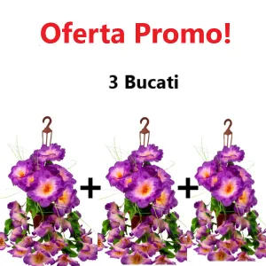 Oferta 3 Bucati x Ghiveci Suspendat cu Flori Move Artificiale
