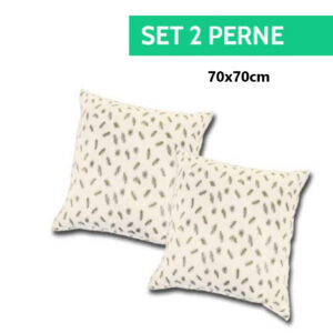 Oferta Set 2 perne puf de gasca 70×70 cm