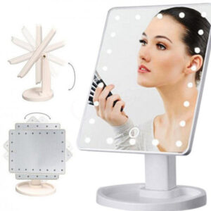 Oglinda pentru machiaj 16 LED-uri, cu baza suport bijuterii, 0160 SHB38