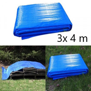 Prelată Impermeabila de Protectie cu Ochiuri 3 x 4 m, Albastra, 0200 SHB38