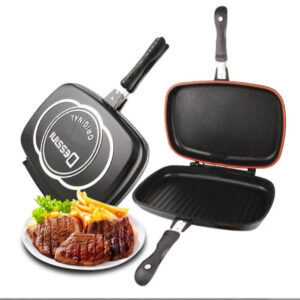 Tigaie dubla Dessini, interior antiaderent, garnitura silicon rezerva, 36 cm, 0750 SHB38